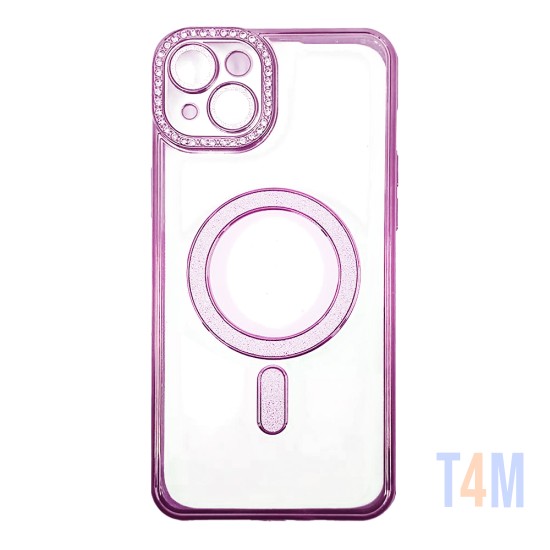 Funda Magnética con Lente de Cámara para Apple iPhone 15 Plus Rosa